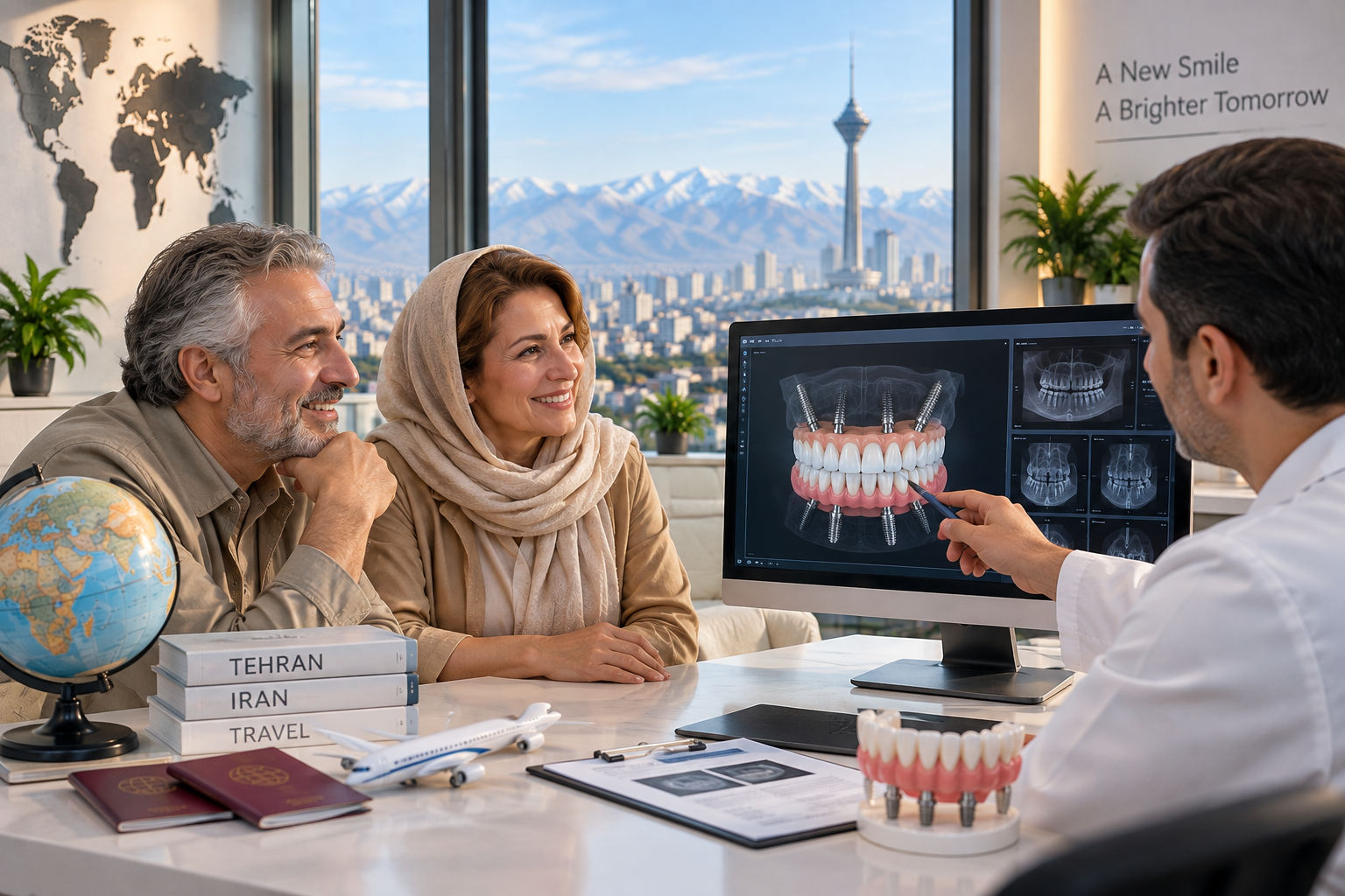بررسی طرح ایمپلنت کامل فک پیش از سفر درمانی به تهران